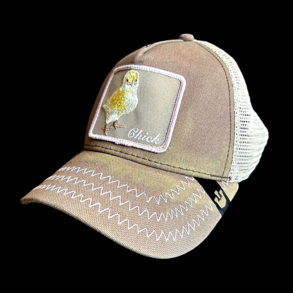 Goorin Bros. Trucker Hat Animal Farm Snap Back Brown "Chicky Boom" Collectible